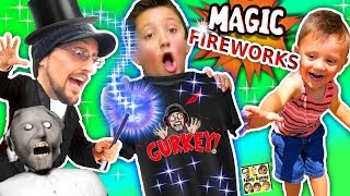 GURKEY MAGIC Fireworks Tricks FGTEEV Granny Shopping Vlog [upl. by Iand]