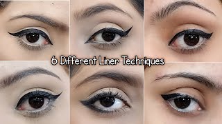 6 Different Eyeliner Looks  EASY Eyeliner Tutorial for Beginners  How to do eyeliner [upl. by Eissirk]