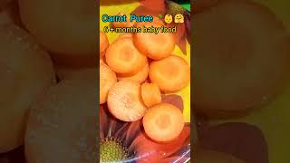 Best Food for 6 months baby🤗👶  Carrot PureeHealthy baby food [upl. by Esiuol]