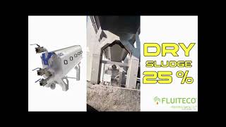 Fluiteco Screw Press 25 Sludge Dryness in Action [upl. by Enawd20]