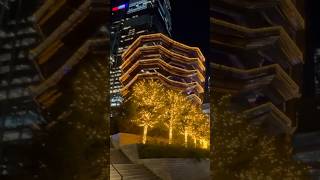 Holiday Lights at The Vessel in Hudson Yards New York Travel hudsonyards NewYorkCity places [upl. by Farrel625]