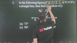 Q3 Lines and Angles from Conceptum 11th Entrance AMU amp Jamia  In the following figure pqr234 [upl. by Mayne456]