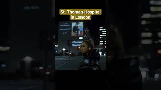 St Thomas Hospital in London Lit Up [upl. by Aneger]