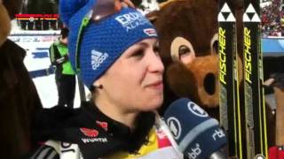 Biathlon Interview mit Magdalena Neuner 22012012 [upl. by Orest]