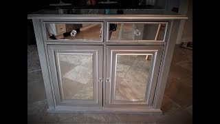 Mirrored Cabinet  mirrored Furniture  DIY [upl. by Anailil]