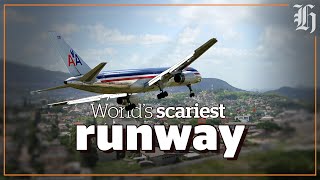 Worlds scariest airport Toncontin Honduras 😱 [upl. by Eveineg736]