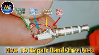 How To Repair Handsfree Jack  How To Repair Earphone Jack  How to repair handfre  Harris Engineer [upl. by Helman983]