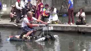 Amphibious Bicycle Water Entry 2014 Kinetic Grand Championship [upl. by Carolynne]