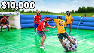 Worlds BIGGEST Slip N Slide Football Competition [upl. by Monie]