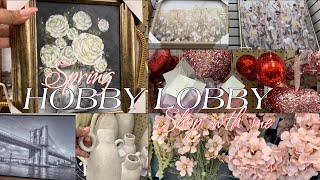 Hobby Lobby Spring Decor 2024 Shop with me [upl. by Novyad]