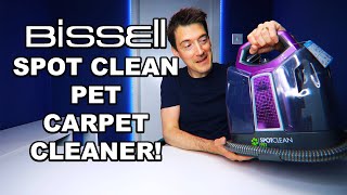 BISSELL SPOT CLEAN PET CARPET CLEANER REVIEW Model 36982 [upl. by Asoj]