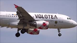 Volotea Airbus A319 Landing and Taking off RWY12L at Montpellier Mediterranee Airport [upl. by Tak]