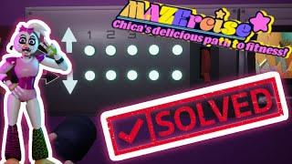 How To Solve The Mazercise Puzzle  Five Nights At Freddy’s Security Breach [upl. by Ahsenrac]