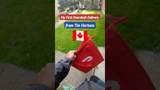 My First Doordash Delivery from Tim Hortons Canada 🇨🇦 doordash ubereats fooddelivery [upl. by Voltmer]