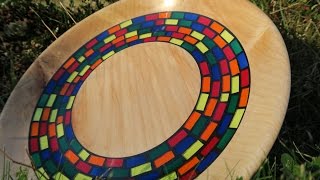 Woodturning a Multicoloured Milliput Mosaic Bowl [upl. by Bertero203]