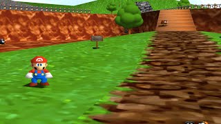 Mario 64 upscaled widescreen bobomb battlefield updated showcase [upl. by Ratha]