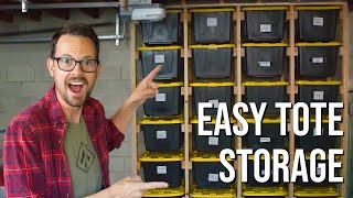 Super Easy DIY Tote Storage Rack  Free Plans [upl. by Ecinev219]