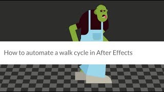 TUTORIAL How to automate a walk cycle in After Effects [upl. by Olaf]