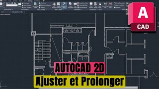 Comment AJUSTER et PROLONGER sur AutoCAD [upl. by Bocock]