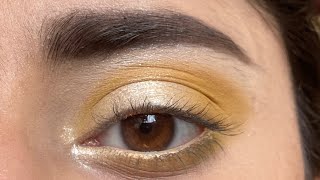 VIOLET VOSS FLAMINGO EYESHADOW PALETTE  Yellow Eye Shadow Look  eye makeup for brown eyes [upl. by Abana]