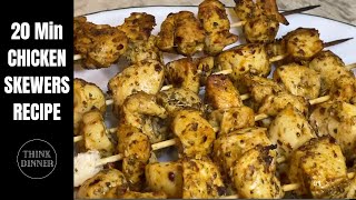 Easy Chicken Skewers  Quick Dinner [upl. by Naaitsirhc]