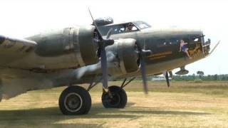 B17 Flying Fortress  1 of 12 Flying in 2009 HD Raw [upl. by Neelyam]