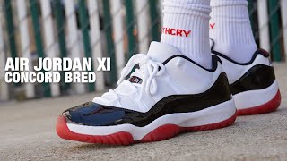 Air Jordan 11 Low Concord Bred REVIEW amp ON FEET [upl. by Dyke]