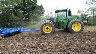 John Deere 9620R on a blue piece of equipment [upl. by Schrick]