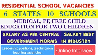 Vacancies in various residential schools [upl. by Nylirem101]