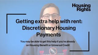 Getting extra help with rent Discretionary Housing Payments  housing advice  Housing Rights [upl. by Annairam]