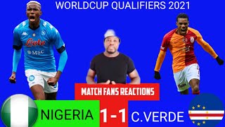 NIGERIA VS CAPE VERDE  11  WORLDCUP QUALIFIERS 2021  MATCH ANALYSIS [upl. by Eadahc174]