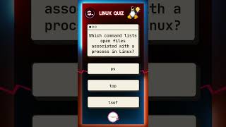 Which command lists open files associated with a process in Linux quiz learnlinux [upl. by Nalro]