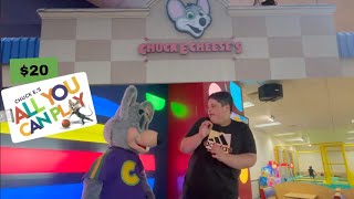 EXTREMELY RARE ANIMATRONIC AT CHUCK E CHEESE 30 Minute Arcade Game Challenge [upl. by Gnourt]