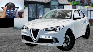 2018 Alfa Romeo Stelvio Quadrifoglio  City Car Driving  Logitech G29 [upl. by Ianteen]