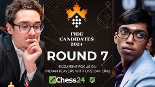 FIDE CANDIDATES 2024 DAY 7  PRAGG vs CARUANA GUKESH LEADS [upl. by Ashlie]