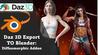 Importing DAZ models into Blender  Diffeomorphic Addon [upl. by Mundy]