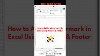 🔥 Add a Watermark in Excel Like a Pro  Easy StepbyStep Guide 🚀 excel excelshorts shorts [upl. by Grand]