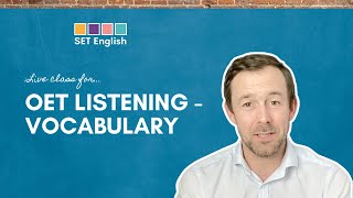 OET Listening  Vocabulary [upl. by Norit]