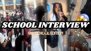 FREAKIEST THING YOU’VE EVER DID 😱👀  PUBLIC INTERVIEW HIGHSCHOOL EDITION [upl. by Nosnej]