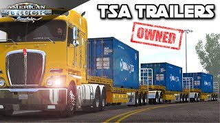 TSA TRIPLE FLATDECK TRAILERS  NEW TRAILER MODS OWNED [upl. by Notlef]