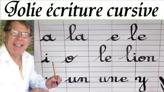 Voyelles de l’alphabet en écriture cursive en plein et délié [upl. by Wie172]