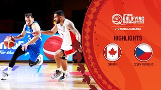 Canada  Czech Republic  SemiFinals  Full Highlights  FIBA Olympic Qualifying Tournament 2020 [upl. by Shantee322]