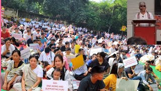 Delhi gi Jantar Mantar da protest yaoba chatpaAgainst Drone bombing by kuki terrorists [upl. by Nollahp924]