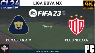 PUMAS VS NECAXA  LIGA MX FIFA 23 [upl. by Aisha390]