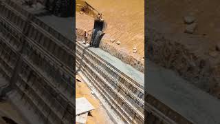 Cement retainingwall pouring process [upl. by Leiba423]