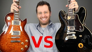 Les Paul vs 335 Lucille  Solid Body vs SemiHollow Tone Comparison [upl. by Neehsas]