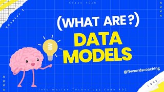 Data models class 10 Unit 3 Chapter 8 Introduction to database management system [upl. by Akerdna]