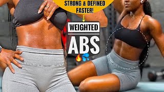 Get STRONG DEFINED ABS Faster  10 Min Killer Weighted Abs  Obliques Workout [upl. by Aschim]