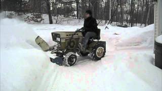 Sears SS16 Tractor Blowing Snow [upl. by Poulter]