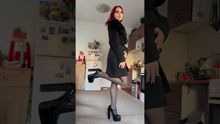 🖤👠 nylon hosiery nylontights hotheels legs sheertights redhair tights heels highhheels [upl. by Adnarom751]